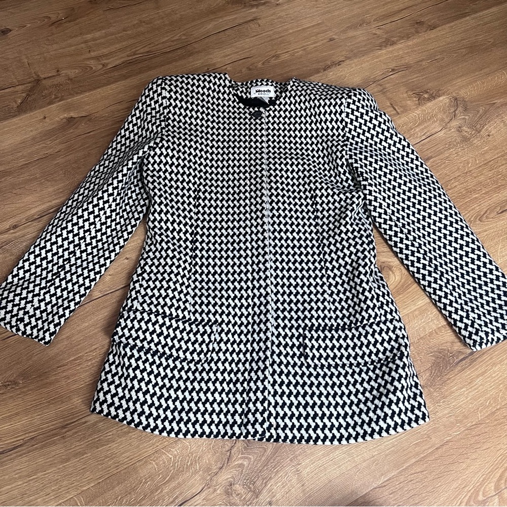 Moods by Krizia Vintage Black & White Houndstooth Blazer